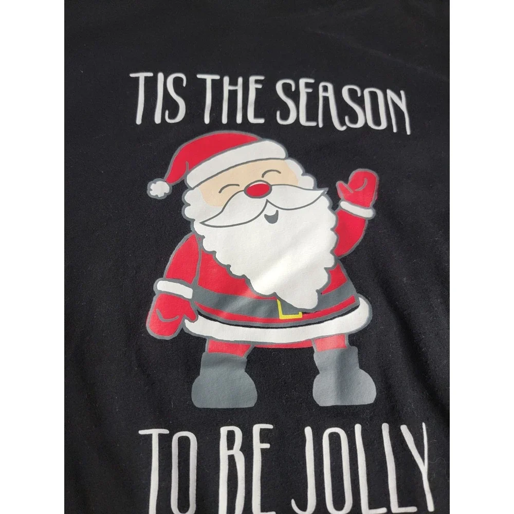 Men's Jammies For Your Families Pj's Top Long Sleeve Santa Christmas L Large